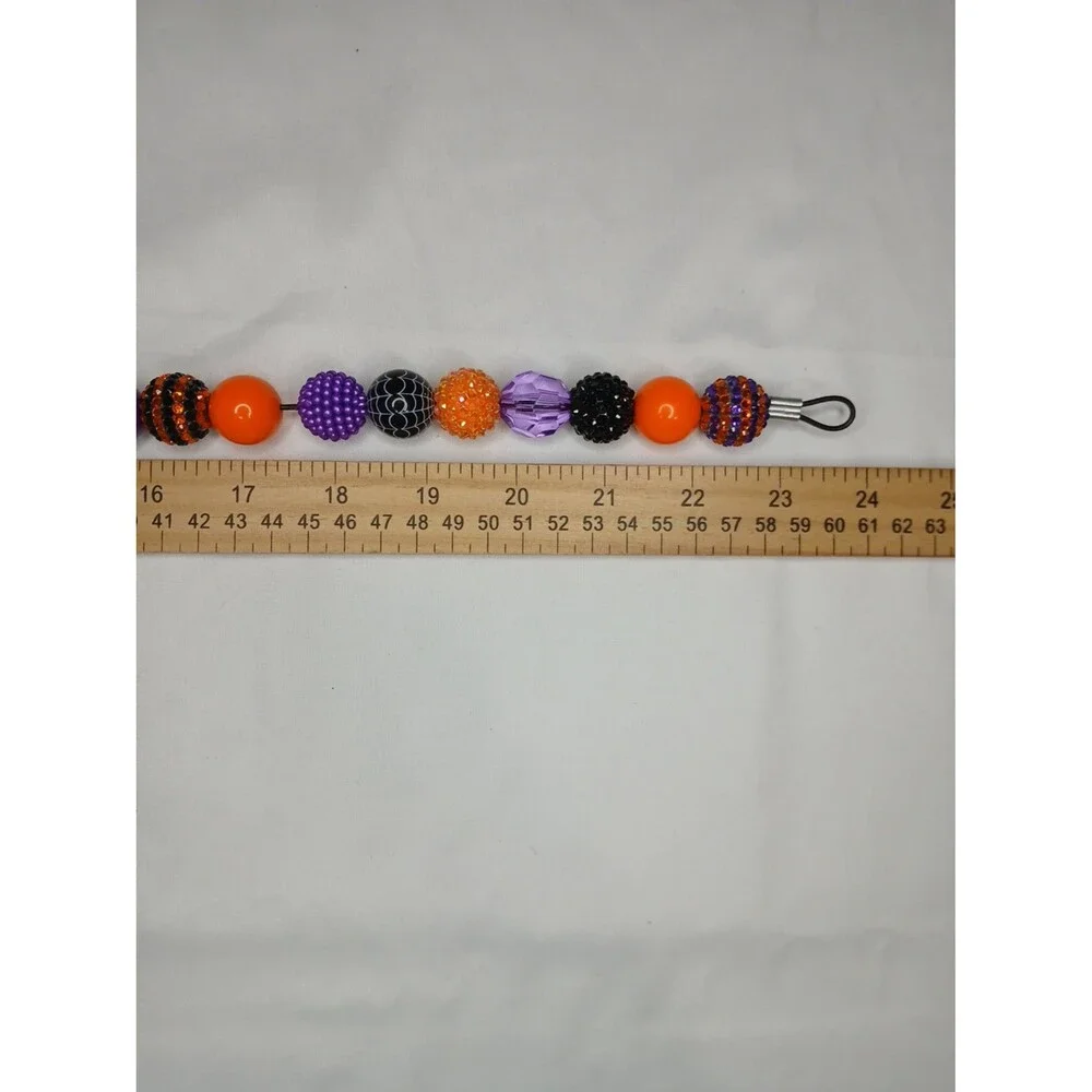 Handmade Halloween Beaded Dog Puppy Collar Necklace Jewelry Durable 23 3/4